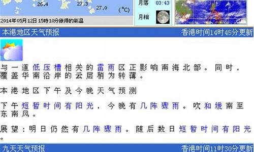 香港天气预报一周七天_香港天气预报15天准确